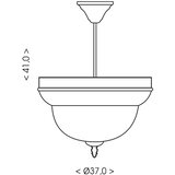 Brilagi Luster na šipci DAHLIA 3xE27/40W/230V prečnik 37 cm mesing | Eponuda.com