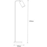 Opviq lights Crna/u zlatnoj boji stojeća svjetiljka s metalnim sjenilom (visina 120 cm) Emek – | shoptok.hr