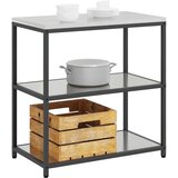  Kuhinjsko skladištenje s policom Srebrno 90 x 50 x 92 cm Čelik | shoptok.hr