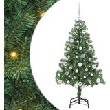 vidaXL Božično drevo med 150 LED z stojalom Zelena 150 cm PVC | Shoptok.si