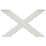  Noge za klubsko mizico v obliki črke X, 2 kosa, bele barve, 70 x (42-43) cm, jeklo, (22123816) | Shoptok.si