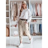 DStreet Spodnie damskie chinosy CHINOSKA jasnobeżowe | Shoptok.si
