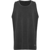 Trendyol Anthracite Oversize/Wide-Fit 100% Cotton Sleeveless T-shirt/Vest with Weathered Faded Effect Label cene