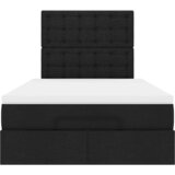  Otomanski krevet s madracem crni 120x200 cm tkanine | shoptok.hr