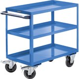 eurokraft pro pomožni montažni voziček, 3 nivoji, nosilnost 350 kg, skupna višina 915 mm, svetlo modra | Shoptok.si