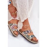 Lee Cooper Patterned Women Slippers On Cork Platform With Buckles | Shoptok.si