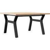  Stolić za kavu Y-oblika 80x80x45,5 cm od borovine i čelik | shoptok.hr