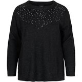 Zizzi Pulover 'CASUNNY SHINE' antracit | Shoptok.si