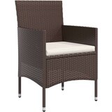  5-dijelni vrtni blagovaonski set s jastucima smeđe-crni | shoptok.hr