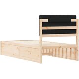  Krevetni okvir s tapiciranim uzglavljem Crna 100 x 200 cm | shoptok.hr