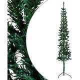  Ozka umetna polovična novoletna jelka s stojalom zelena 180 cm, (20887616) | Shoptok.si