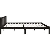  Posteljni okvir črn iz trdne borovine 200x200 cm, (20606136) | Shoptok.si