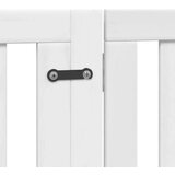 vidaXL Ograda za pse z vrati zložljiva 6 panelov bela 480 cm les | Shoptok.si