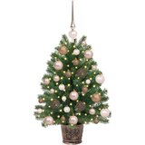 vidaXL Umjetno božićno drvce s 150 LED svjetlima Zelena 65 cm PE i PVC | shoptok.hr