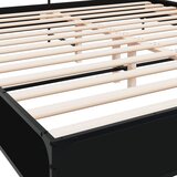  Okvir za krevet crni 180 x 200 cm konstruirano drvo i metal | shoptok.hr