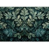  Foto tapeta - Dark Green Victorian Leaves: Botanical Carved Composition 350x256 Premium | shoptok.hr