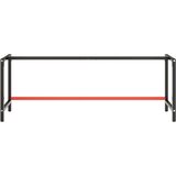 vidaXL Okvir za delovno mizo mat črn in mat rdeč 220x57x79 cm kovinski | Shoptok.si