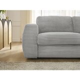 Bobochic Paris Svetlo siva sedežna garnitura za spanje/raztegljiva iz rebrastega žameta 220 cm Hugo – | Shoptok.si