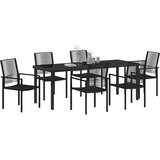  Vrtni set za objed 7 kom. Crna Čelik s prahom premazan | shoptok.hr