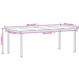  Vrtna jedilna garnitura 7-delna črna, (20673278) | Shoptok.si