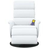 vidaXL Masirni ležalnik Bela 71 x 98 x 106 cm Umetna koža | Shoptok.si