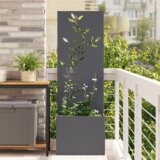 vidaXL Vrtni Sadič s Dekorativnom Pločom Antracit 50 x 140 cm | shoptok.hr