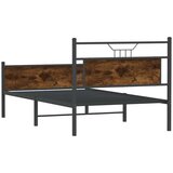  Posteljni okvir brez vzmetnice dimljen hrast 107x203cm inž. les, (21791536) | Shoptok.si