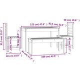  4-dijelni vrtni blagovaonski set od masivne borovine | shoptok.hr