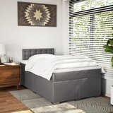  s oprugama i madracem sivi 120x200 cm od umjetne kože | shoptok.hr