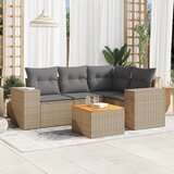  5-dijelni vrtni set sofa s jastucima bež od poliratana | shoptok.hr
