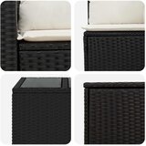  Set sofe 8 kom. Crna i krem-bijela Poli Rattan i čelik | shoptok.hr