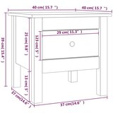 vidaXL Bočni stolić bijeli 40 x 40 x 39 cm od masivne borovine | shoptok.hr