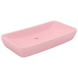 Maison Chic Razkošen Umivalnik - Kopalna umivalnik - Lavabo pravokoten mat roza 71x38 cm keramičen, (21684965) | Shoptok.si