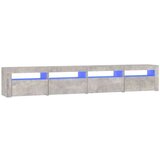 TV omarica z LED lučkami betonsko siva 240x35x40 cm, (20734665) | Shoptok.si