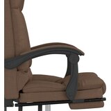  Masažni uredski naslonjač od tkanine smeđi - Smeđa 1 | shoptok.hr