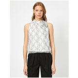 Koton Women's Lace Neck Tie Detailed Halter Neck Top | Shoptok.si