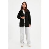 Trendyol Black Zipper Hooded Knitted Sweatshirt | Shoptok.si