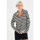 Trendyol Ecru Polo Collar Striped Knitwear Sweater Cijene