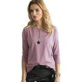 Fashion Hunters Basic blouse with 3/4 sleeves dusty pink cene