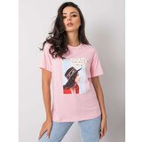 Fashion Hunters Ružičasta ženska majica sa printom Cene