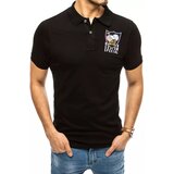DStreet Polo shirt with embroidery black PX0389 Cene