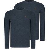Dewberry DUAL SET T8588 ROUND COLLAR MEN'S SWEATSHIRT-ANTHRACITIS-ANTHRACITIS Cijene