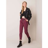 Fashion Hunters Burgundy cotton trousers | Shoptok.si