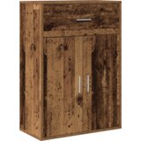vidaXL Strani šal s predalom s polico Stari les 79 x 38 x 80 cm Konstruiran les | Shoptok.si