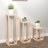  3-dijelni set stalaka za biljke od masivne borovine | shoptok.hr