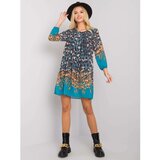 Fashion Hunters OCH BELLA Navy dress with leopard pattern | shoptok.hr