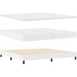Krevet s opruga kutije Bijelo 200 x 200 cm Umjetna koža | Eponuda.com