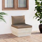 The Living Store Vrtni kavč iz palet srednji z blazinami impregnirana smrekovina - Srednji Kavč Iz Palet, (21481906) | Shoptok.si