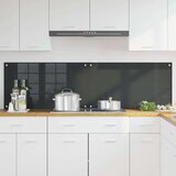 vidaXL Zaščita za kuhinjo 2 pcs Temno siva 90 x 50 cm kaljeno steklo | Shoptok.si