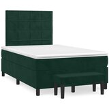  box spring s madracem tamnozeleni 120x190 cm baršunasti | shoptok.hr